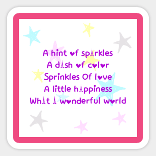 A Hint Of Sparkles Sticker